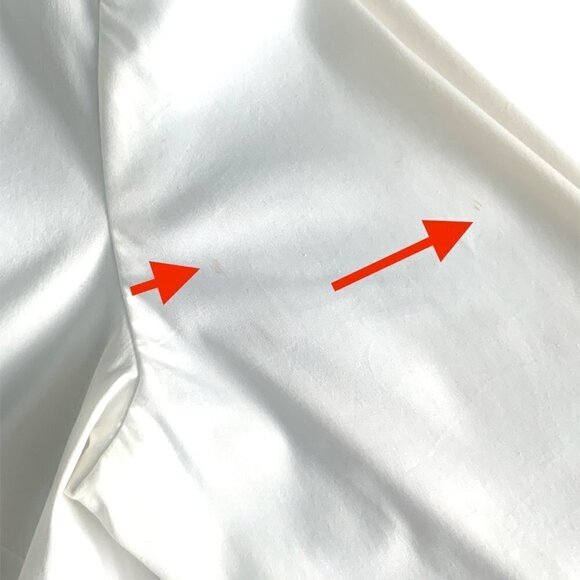 ST. JOHN Cotton Blend Satin Trim Button Down Top Sz 10 #139C - Picture 8 of 14